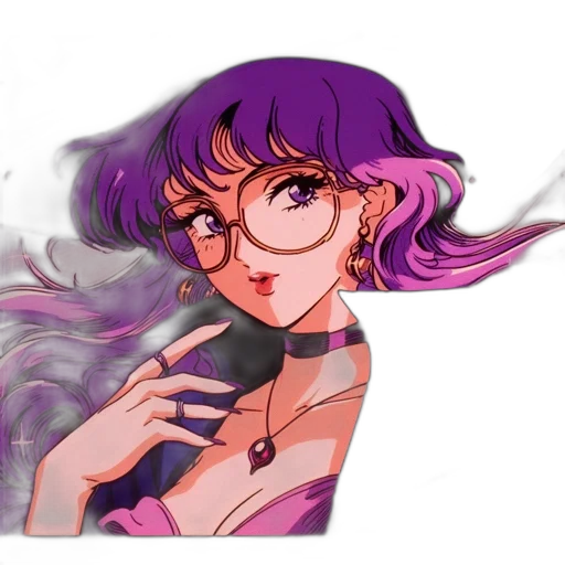 jacket, staff, dress, vaporwave transparent PNG cut-out