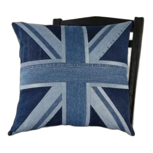 blue, denim, pillow, union transparent PNG cut-out