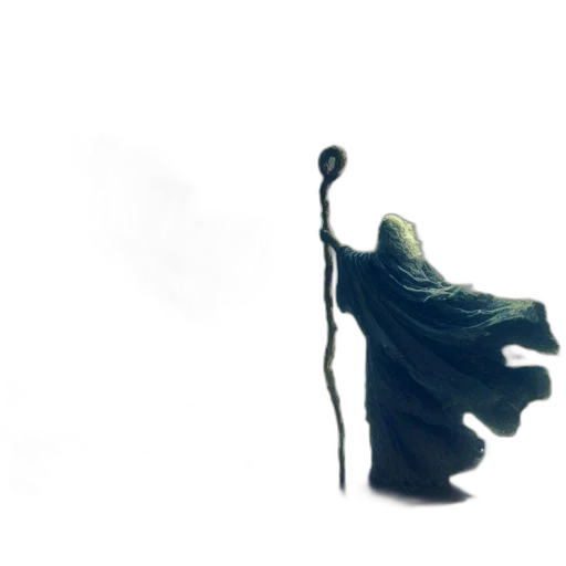 staff, umbrella, dress, mask transparent PNG cut-out