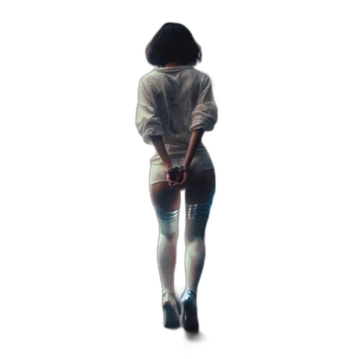 jacket, dress, staff, shoes transparent PNG cut-out