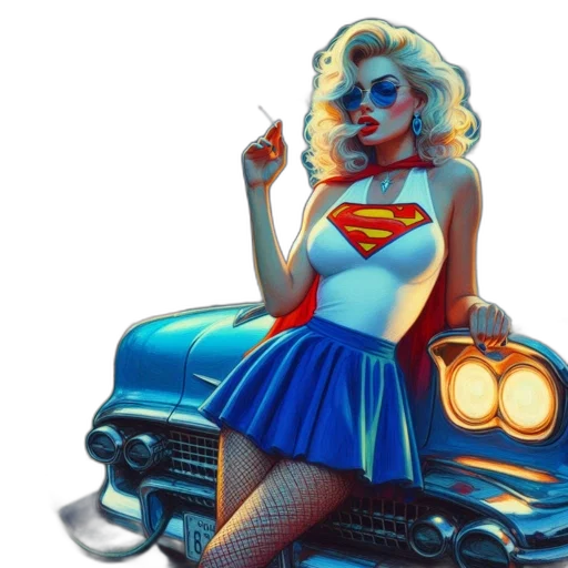 car, dress, comic book art, concept art transparent PNG cut-out
