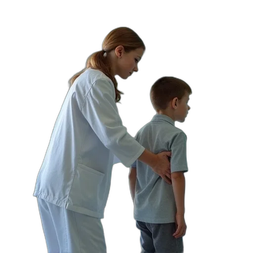 staff, doctor, helping, child transparent PNG cut-out