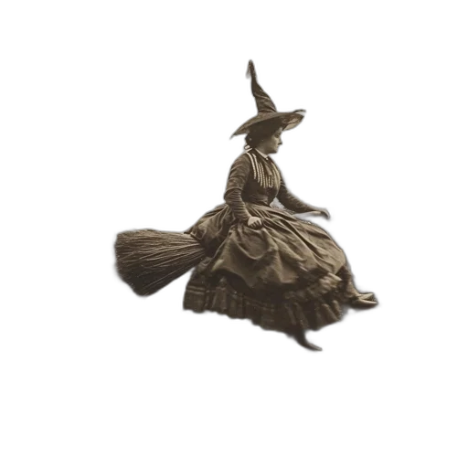 dress, hat, crown, staff transparent PNG cut-out