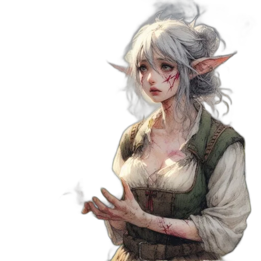 staff, dragon, face, dress transparent PNG cut-out