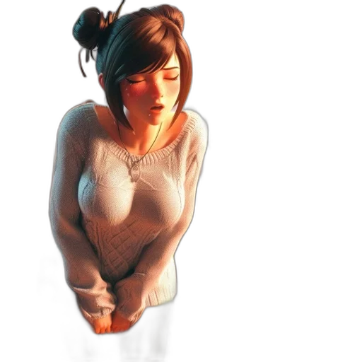 dress, face, jacket, staff transparent PNG cut-out