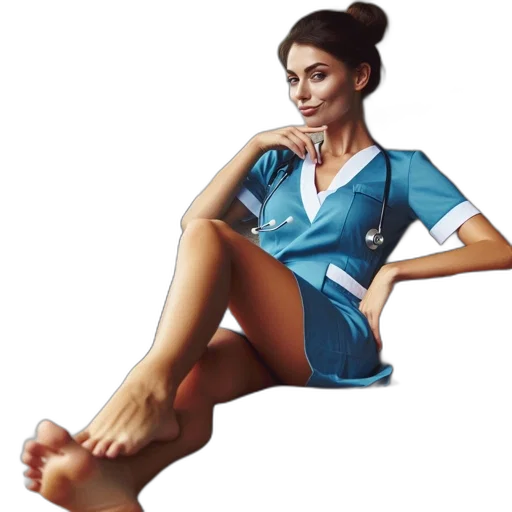 dress, shoes, staff, photorealistic transparent PNG cut-out