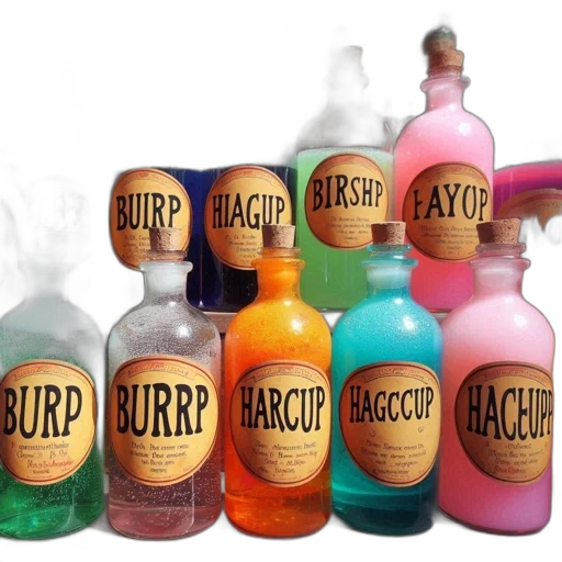 bottle, collection, colorful, bottles transparent PNG cut-out