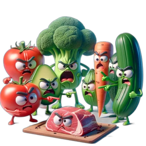 food, concept art, 3d render, photorealistic transparent PNG cut-out