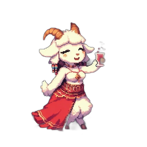 staff, dress, dragon, creature transparent PNG cut-out