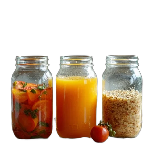 food, kitchen, counter, jars transparent PNG cut-out