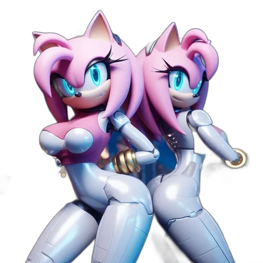 robot, vaporwave, concept art, 3d render transparent PNG cut-out