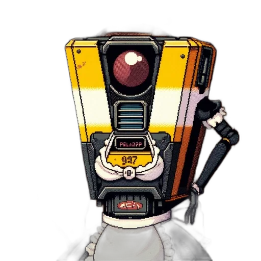robot, staff, face, weapon transparent PNG cut-out