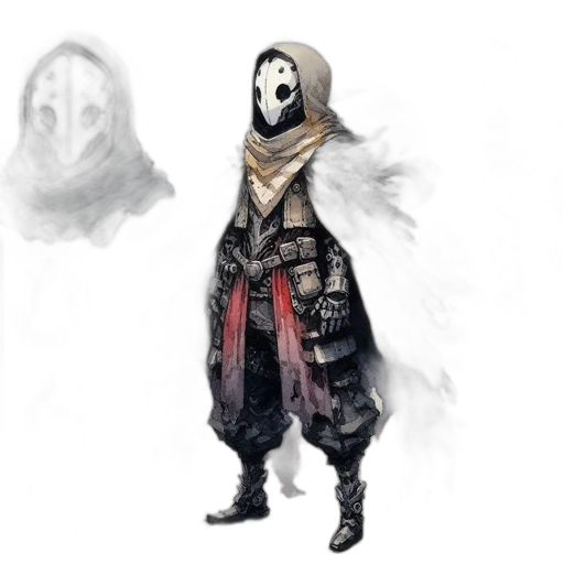mask, face, creature, jacket transparent PNG cut-out