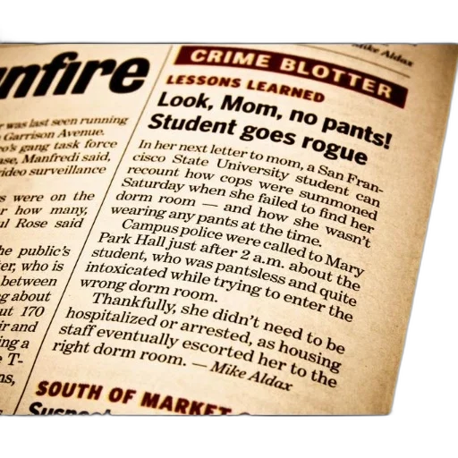 newspaper, clipping, headline, crime transparent PNG cut-out