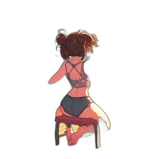 staff, weapon, dress, hair transparent PNG cut-out