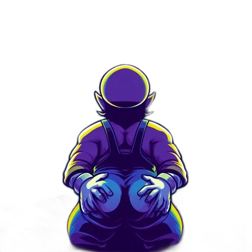 jacket, mask, staff, robot transparent PNG cut-out