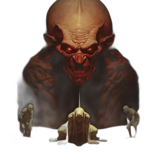 creature, mask, face, staff transparent PNG cut-out