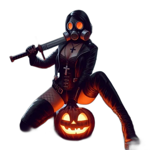 mask, robot, staff, weapon transparent PNG cut-out