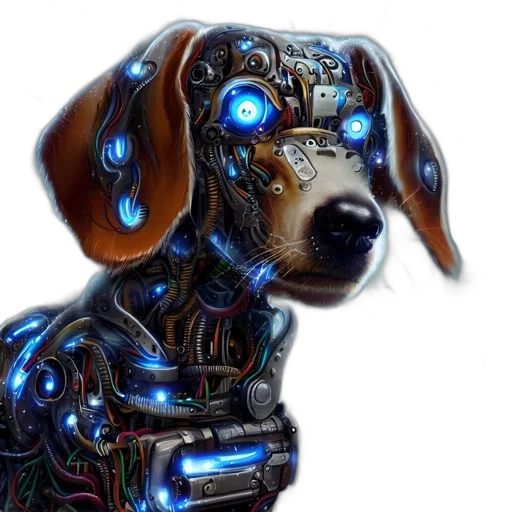 robot, animal, creature, cyberpunk transparent PNG cut-out