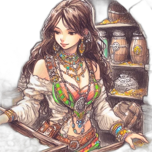 jewelry, dress, staff, fantasy art transparent PNG cut-out