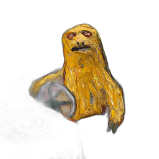 mask, creature, staff, face transparent PNG cut-out