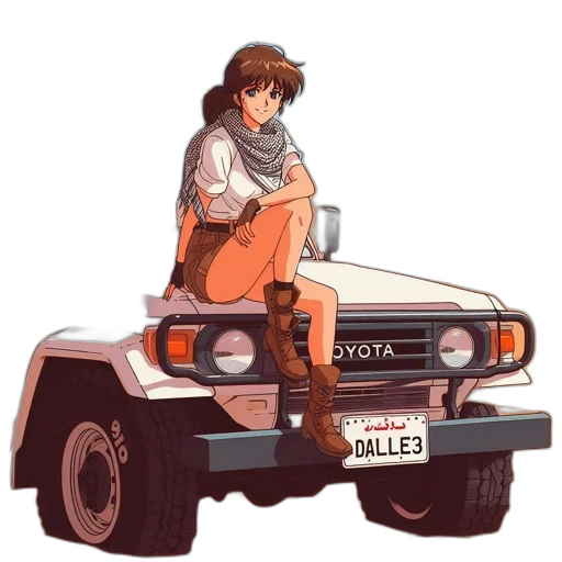 car, jacket, robot, weapon transparent PNG cut-out