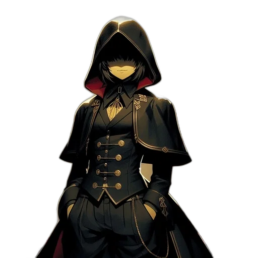 mask, jacket, staff, concept art transparent PNG cut-out