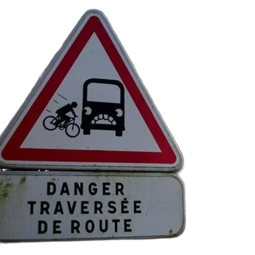 triangular, traffic, sign, car transparent PNG cut-out