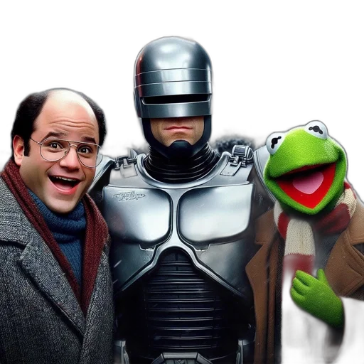 three, characters, man, gray transparent PNG cut-out