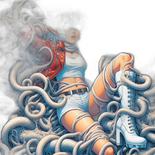 comic book art, concept art, fantasy art, underwater transparent PNG cut-out