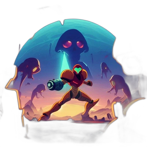 mask, creature, robot, staff transparent PNG cut-out