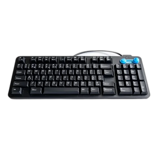 3d render, black, computer, keyboard transparent PNG cut-out