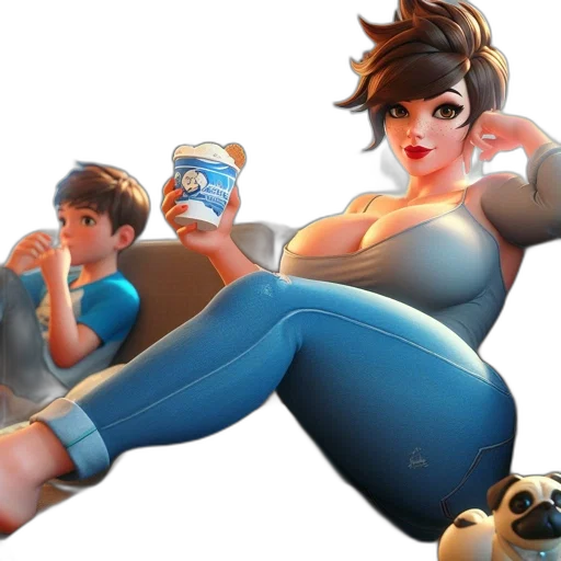 concept art, 3d render, comic book art, cartoon transparent PNG cut-out