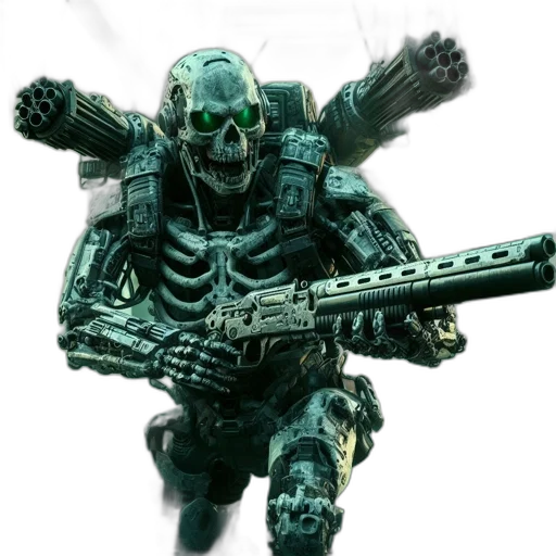 robot, weapon, creature, mask transparent PNG cut-out