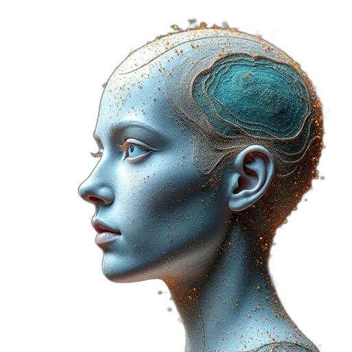 robot, crown, face, hair transparent PNG cut-out