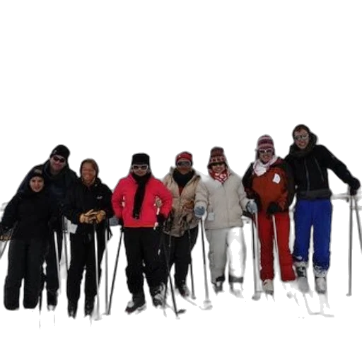 staff, 3d render, snow, group transparent PNG cut-out