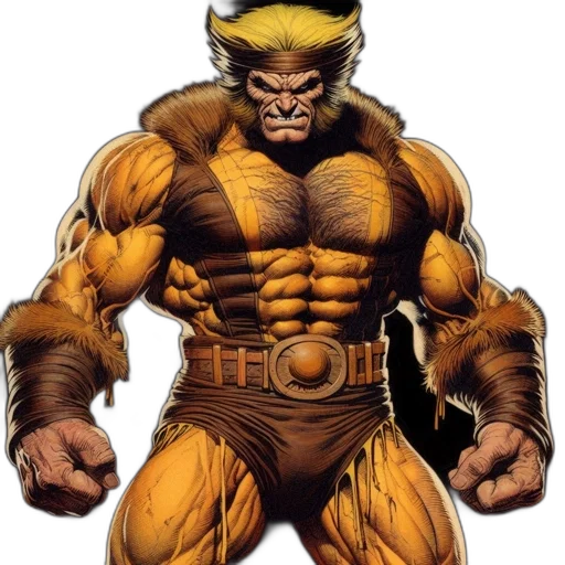 animal, comic book art, concept art, golden transparent PNG cut-out