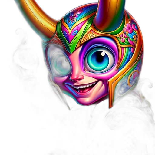 mask, face, staff, fantasy art transparent PNG cut-out