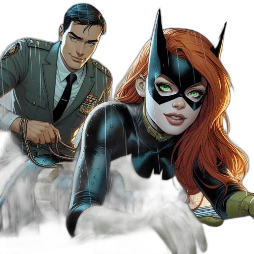 comic book art, concept art, man, uniform transparent PNG cut-out