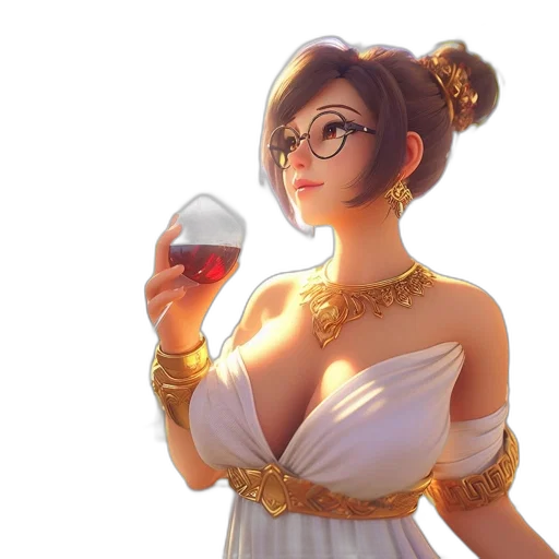 dress, staff, jewelry, crown transparent PNG cut-out