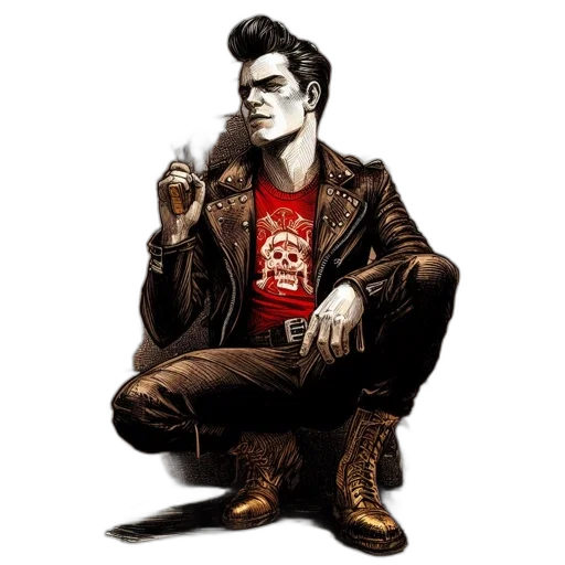 jacket, comic book art, concept art, cartoon transparent PNG cut-out