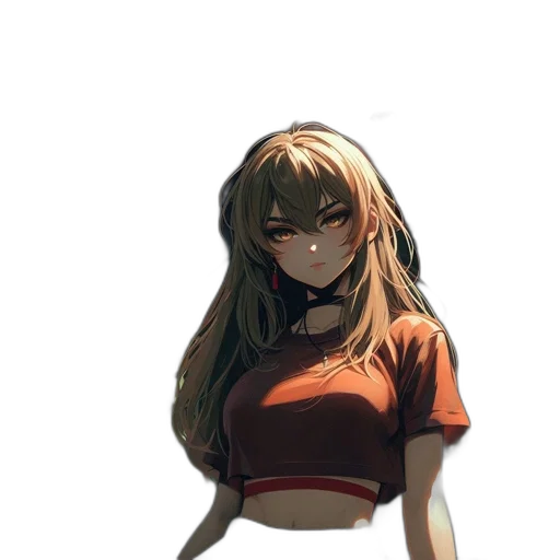 dress, staff, face, hair transparent PNG cut-out