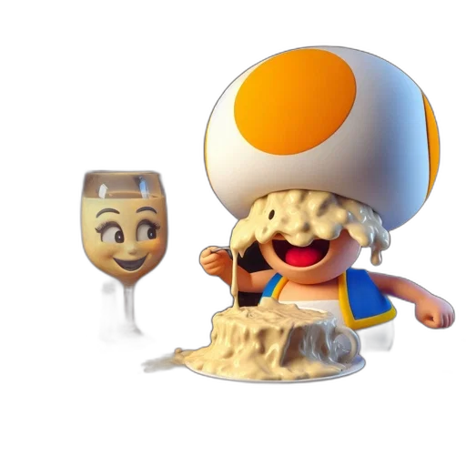 food, 3d render, concept art, inside transparent PNG cut-out
