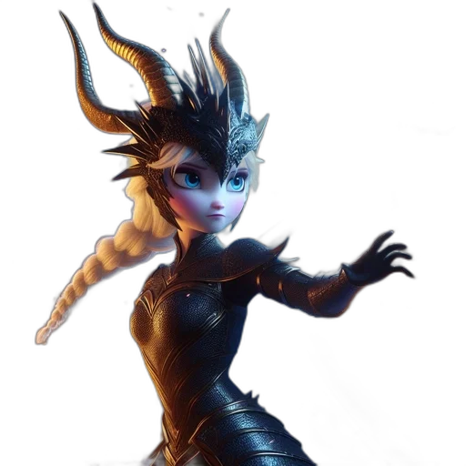 dragon, mask, staff, fantasy art transparent PNG cut-out