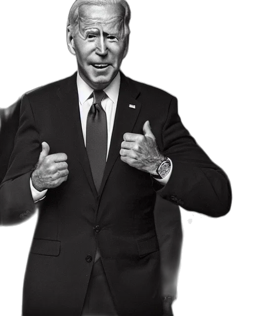 photorealistic, joe, biden, detective transparent PNG cut-out
