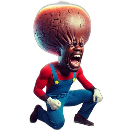 creature, hair, hat, face transparent PNG cut-out