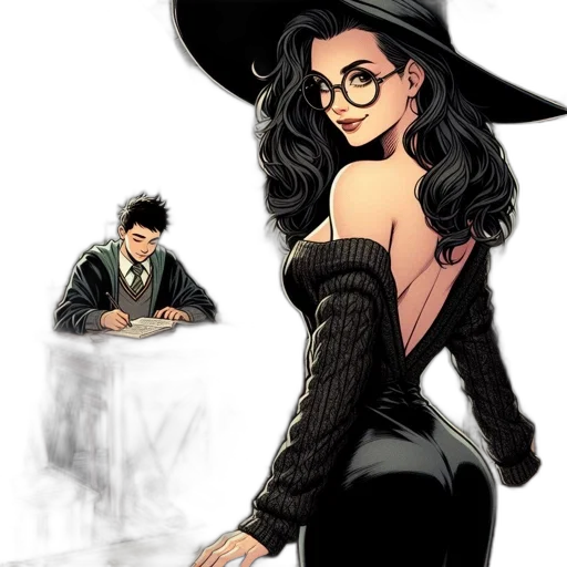 dress, comic book art, cartoon, concept art transparent PNG cut-out
