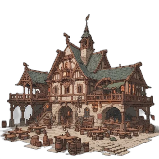 building, furniture, concept art, 3d render transparent PNG cut-out