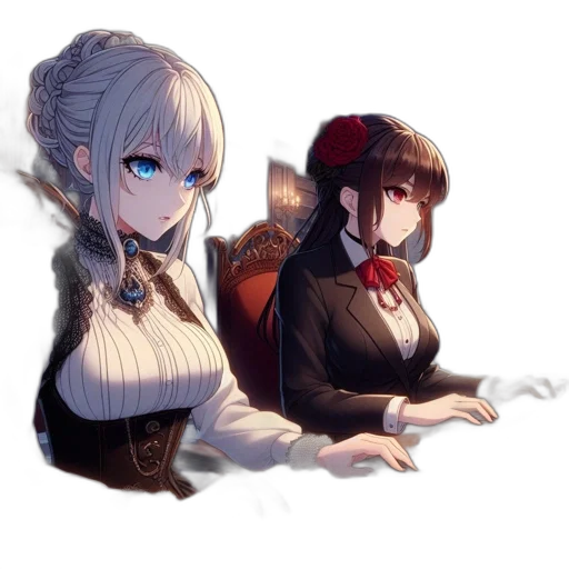 staff, dress, anime, fantasy art transparent PNG cut-out