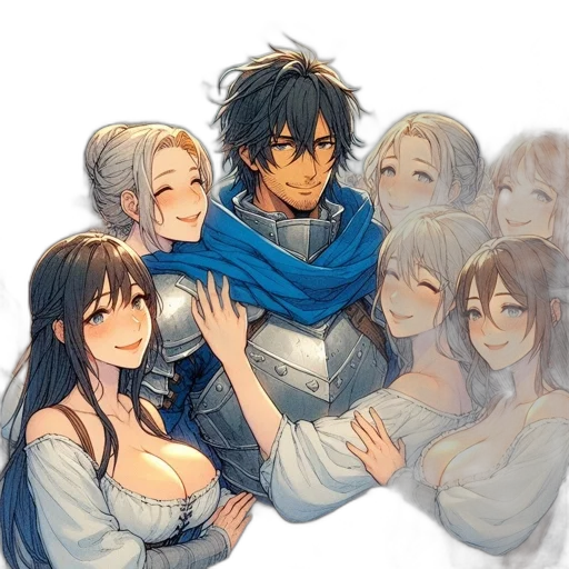 sword, staff, fantasy art, anime transparent PNG cut-out